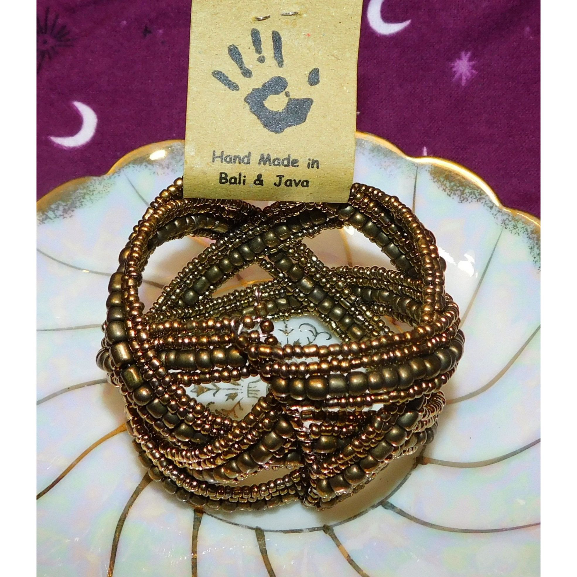Other Archipelago Handmade Gold Beaded Cuff Bracelet Size ONE SIZE - 3 Thumbnail