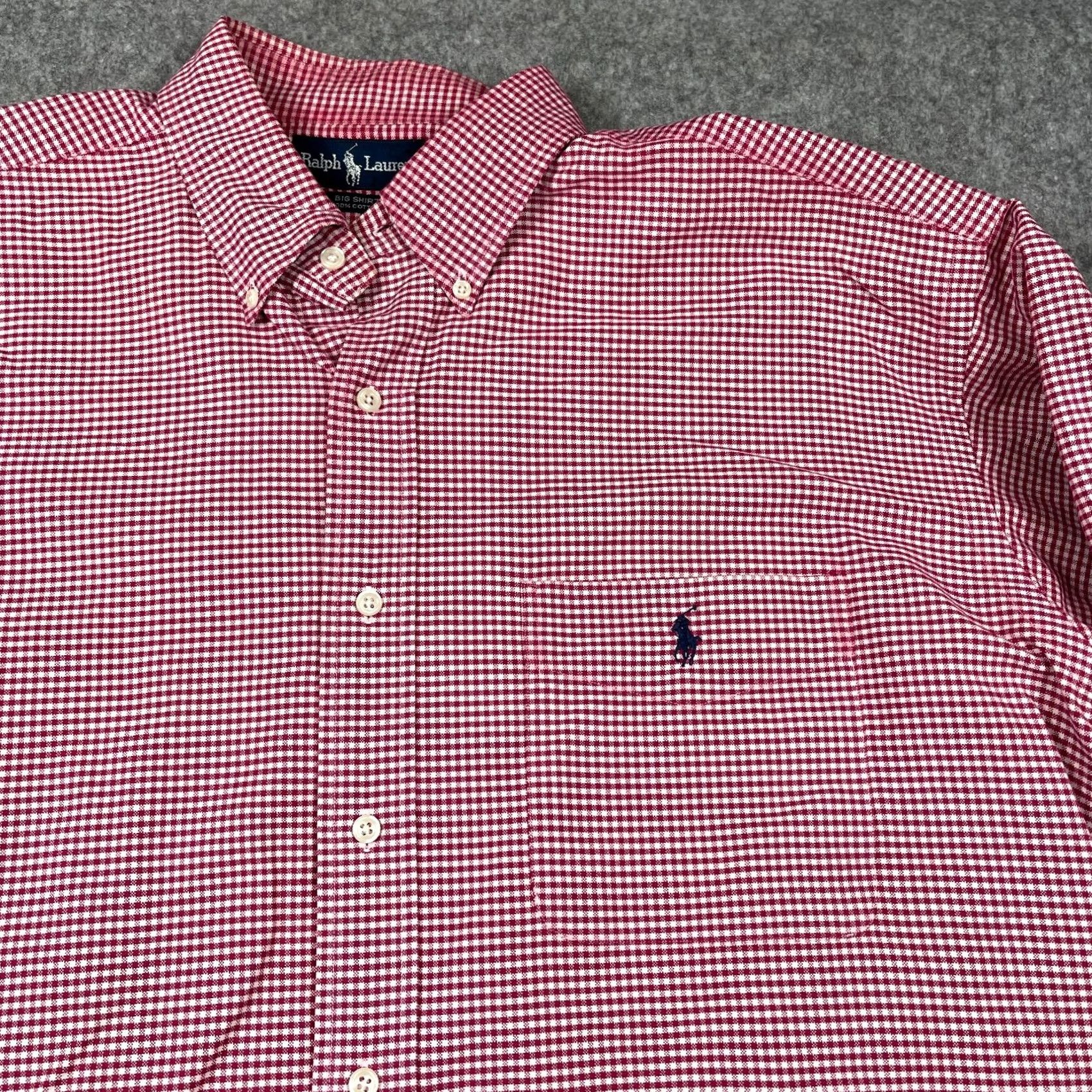 Ralph Lauren Ralph Lauren Button-Down Shirt Mens Large Red White Gingham Plaid Casual Workwear 90s Classic Size US L / EU 52-54 / 3 - 3 Thumbnail