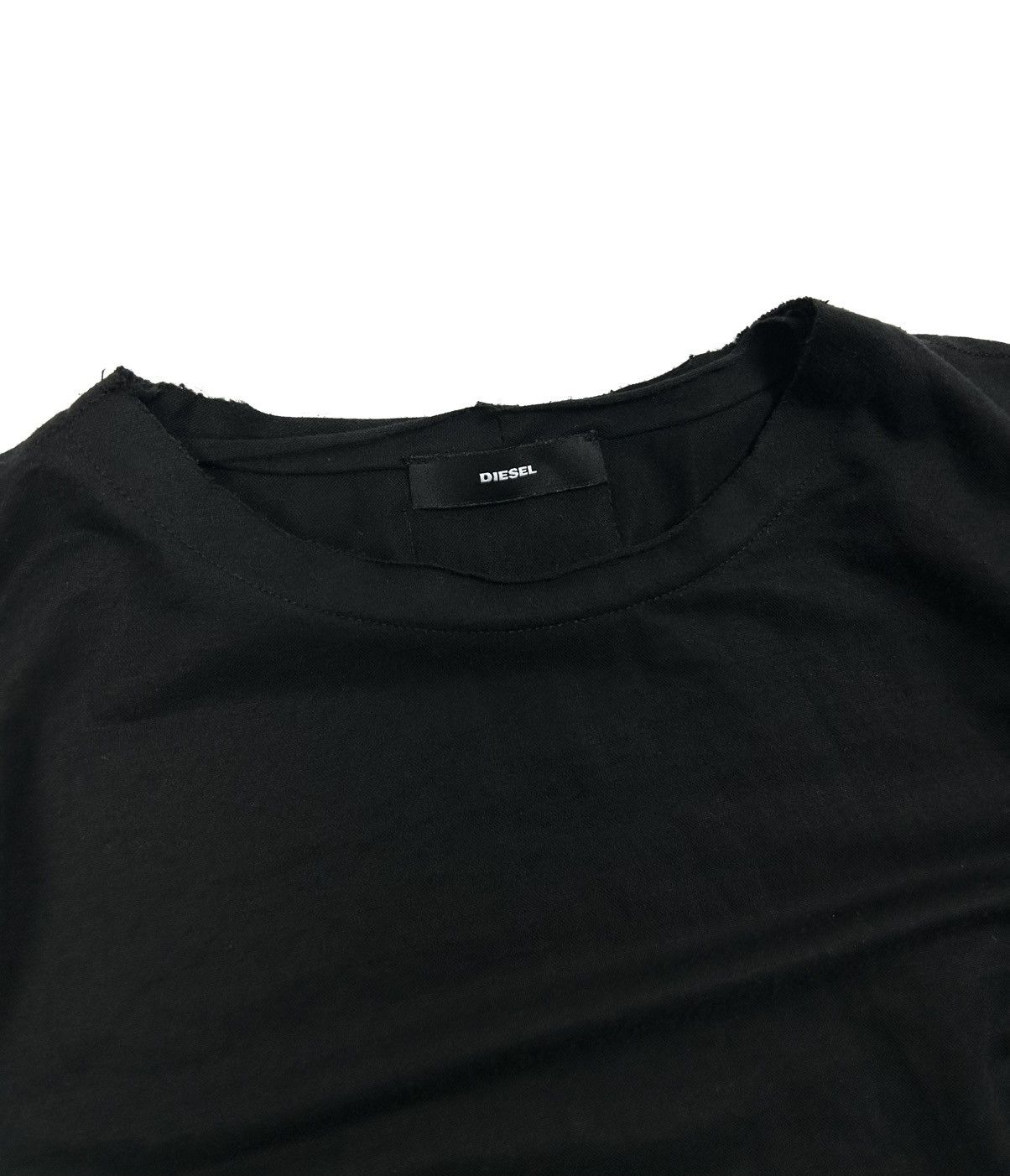 Diesel DIESEL Wmns Cropped Black Top Tee M Avant Garde Distressed Size M / US 6-8 / IT 42-44 - 7 Thumbnail