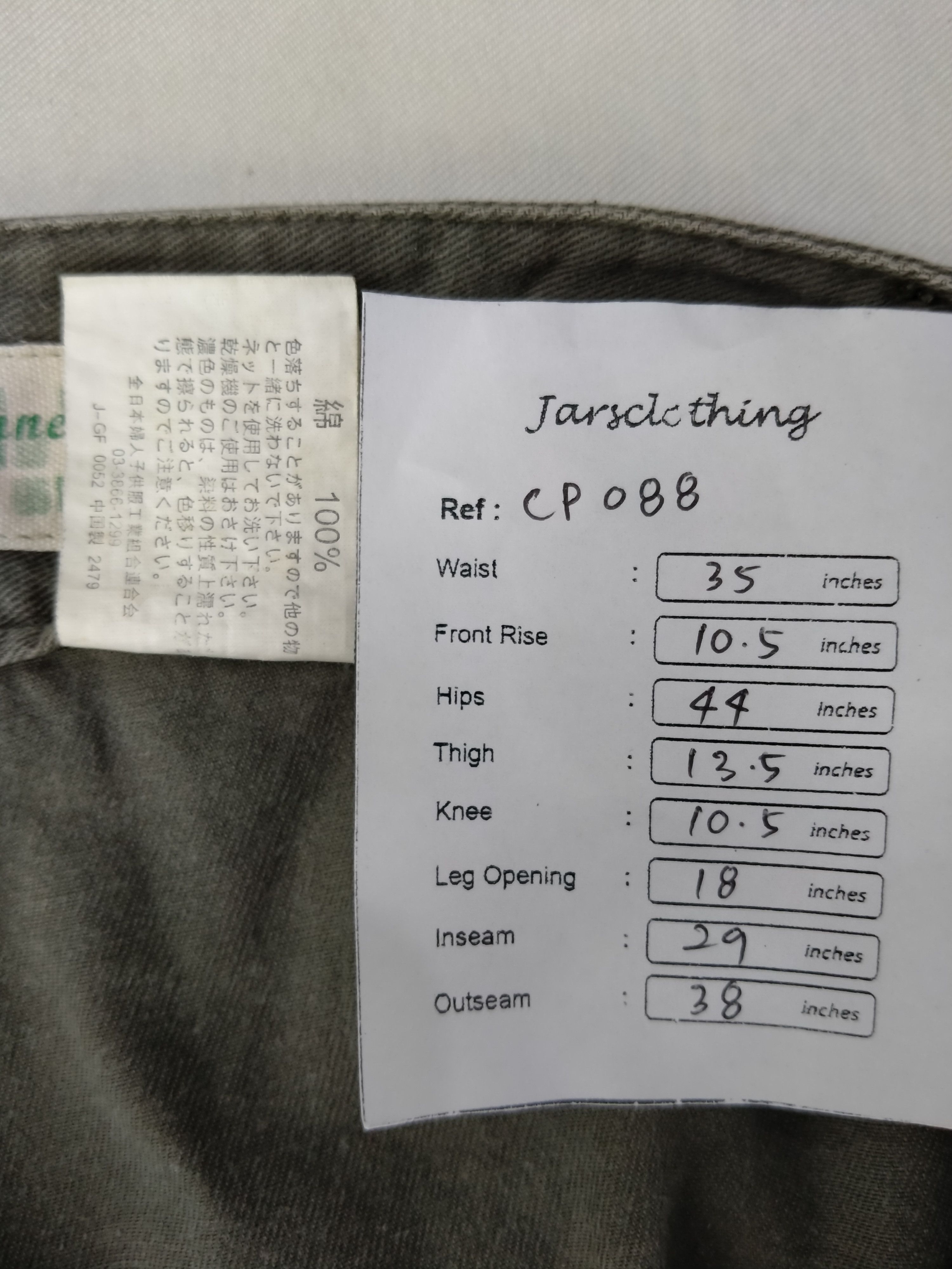Japanese Brand Jinnee Japanese Brand Cargo Pocket Pants 35x29 -CP088 Size US 35 - 7 Thumbnail