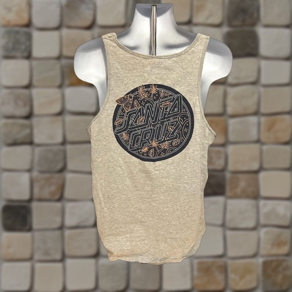 Vintage VINTAGE Santa Cruz Tank Top Shirt Men XL Heather Gray Double Sided Skateboarding Crew Neck Sleeveless T-Shirt Size US XL / EU 56 / 4 - 1 Thumbnail