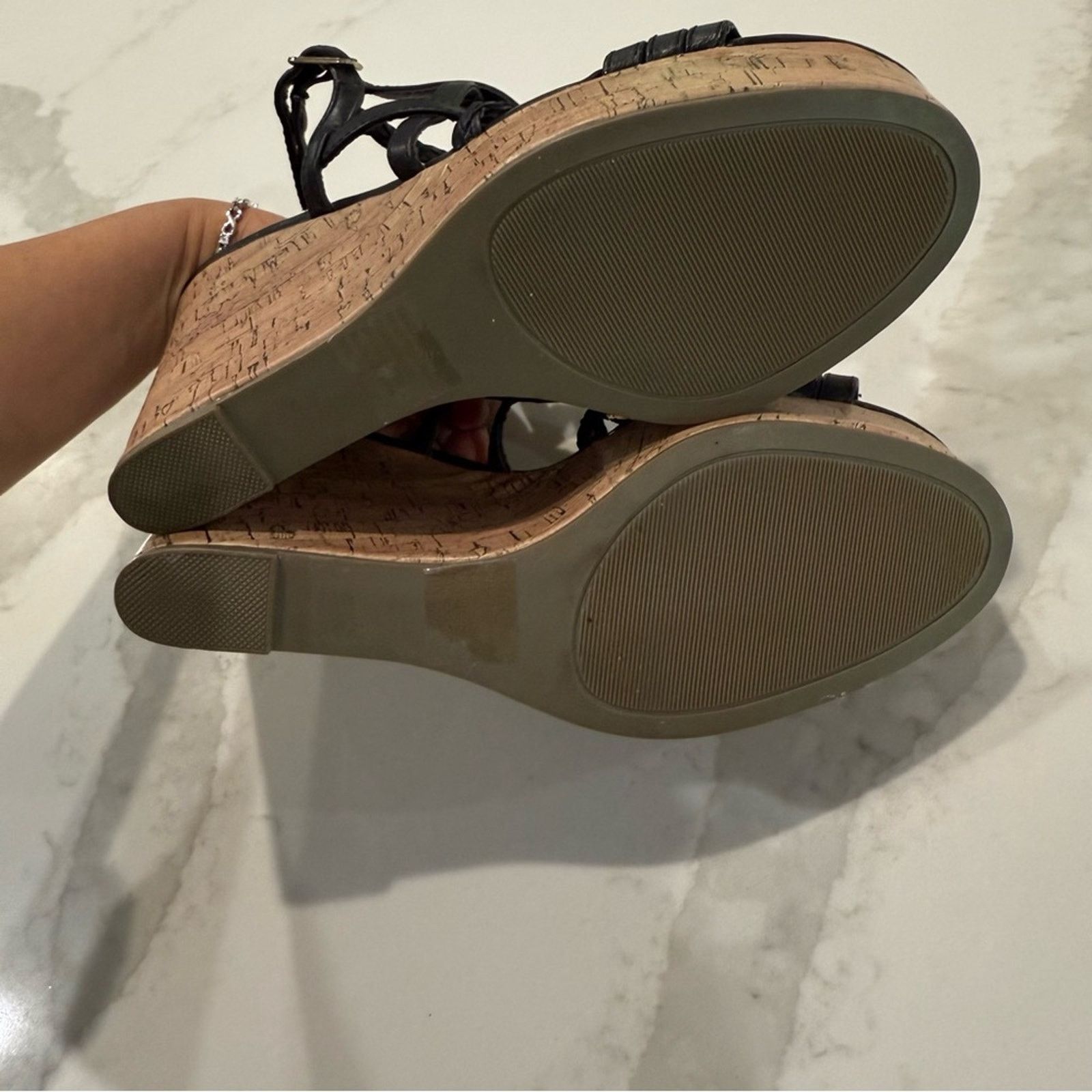 Madden NYC Madden Girl Strappy Platform Cork Wedge Sandals Women's 9M Size US 9 / IT 39 - 7 Thumbnail