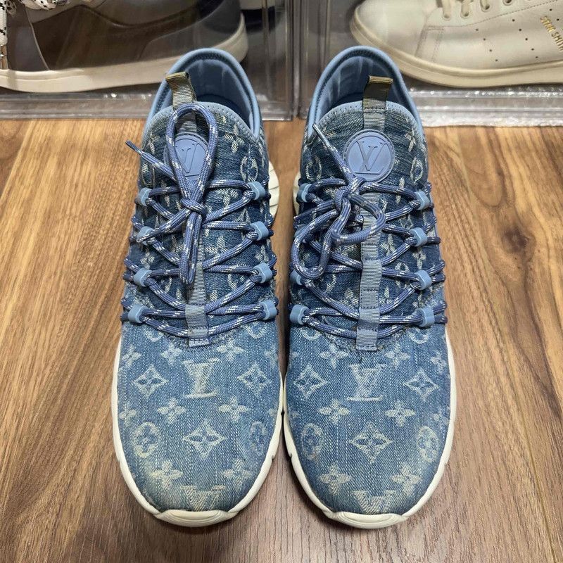 Louis Vuitton Louis Vuitton Fastlane Denim Low-Top Sneakers - Size US 9 / EU 42 - 2 Thumbnail