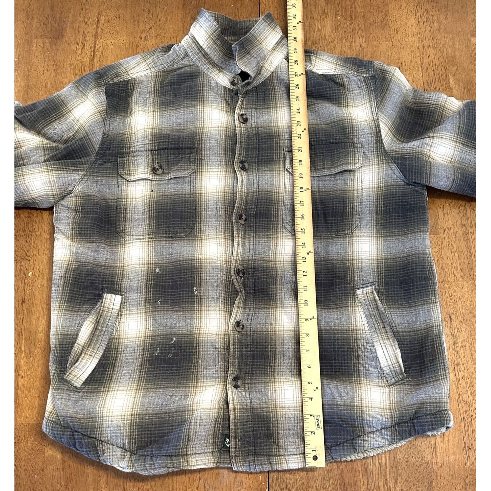 Vintage Outdoor Life Jacket Sherpa Lined Flannel Shirt 2XL Gray Mens Size US XXL / EU 58 / 5 - 7 Thumbnail