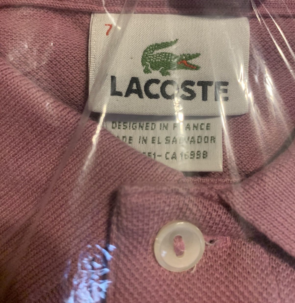 Lacoste Lacoste Men's Short Sleeve Dusty Lavender Size US XXL / EU 58 / 5 - 4 Thumbnail