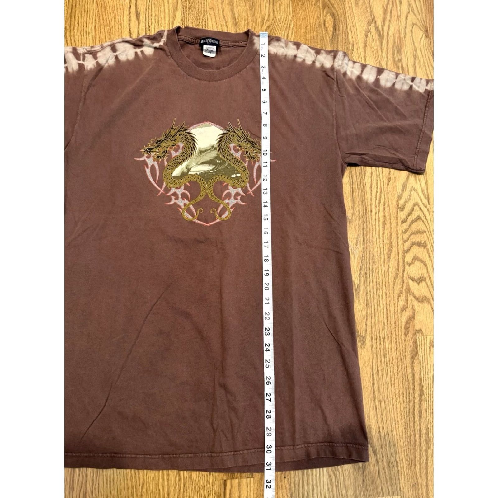 Vintage VINTAGE Extreme Limit T Shirt Men L Dragon Tie Dye 90s Jnco Style Brown Skull Grunge Skateboard Mens Size US L / EU 52-54 / 3 - 5 Thumbnail