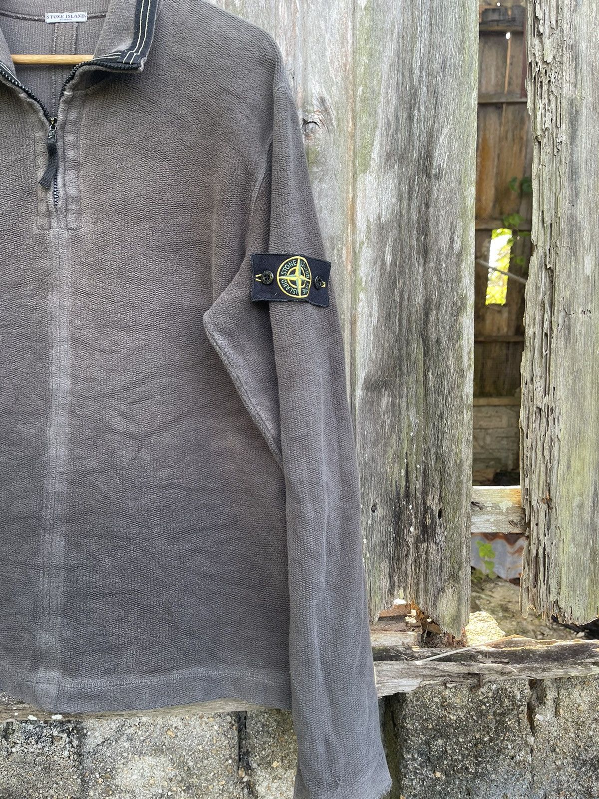 Stone Island Stone Island AW2003 Vintage Olive 1/4 Zip Sweater – L Size US L / EU 52-54 / 3 - 9 Thumbnail