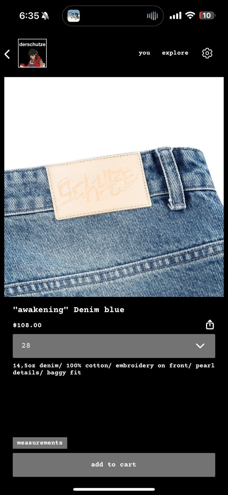 Derschutze "awakening" Denim blue Size US 32 / EU 48 - 6 Thumbnail