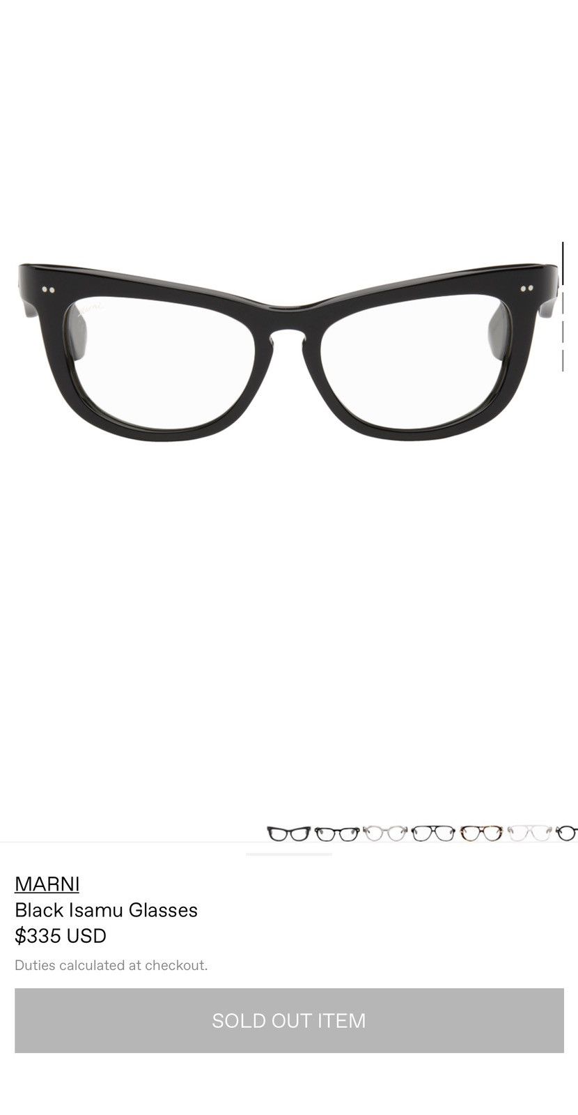 Marni Marni Black Isamu Glasses Size ONE SIZE - 4 Thumbnail