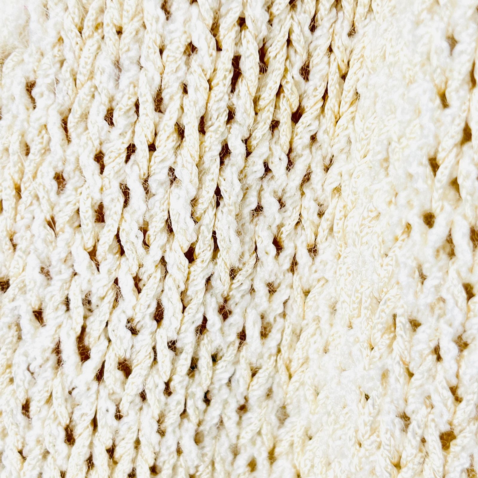 Vintage 80s Cream Super Soft Puff Sleeve Angora Pearl Trim Sweater Size M / US 6-8 / IT 42-44 - 5 Thumbnail