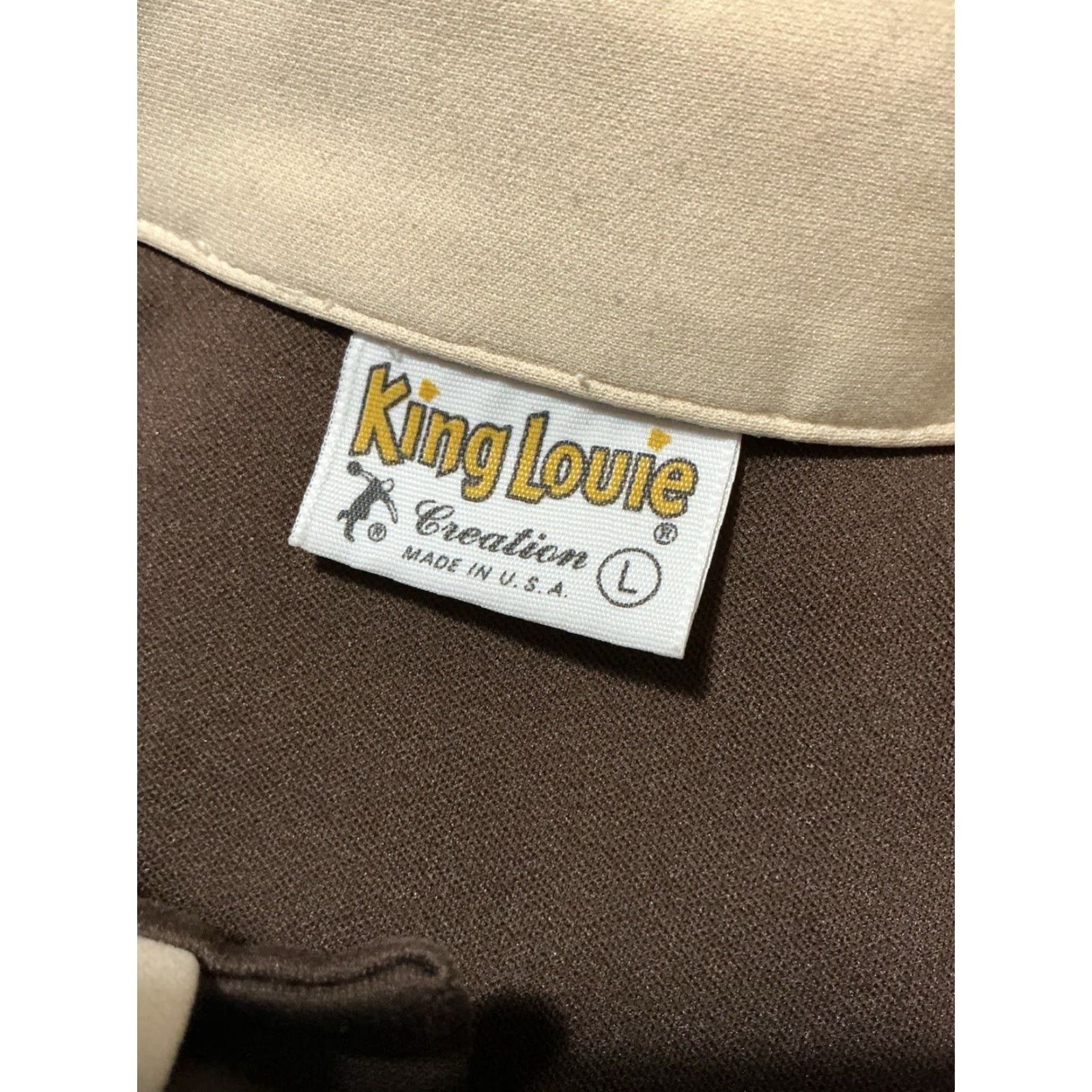 Vintage VINTAGE King Louie Creation The Company Store Bowling Polyester Polo Shirt L Brown Short Sleeve 1970s Mens Size US L / EU 52-54 / 3 - 6 Thumbnail