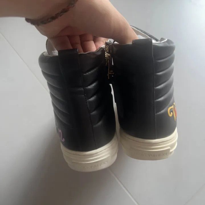 Louis Vuitton Louis Vuitton Stellar Black High-Top Sneakers -2508 Size US 6 / IT 36 - 3 Thumbnail