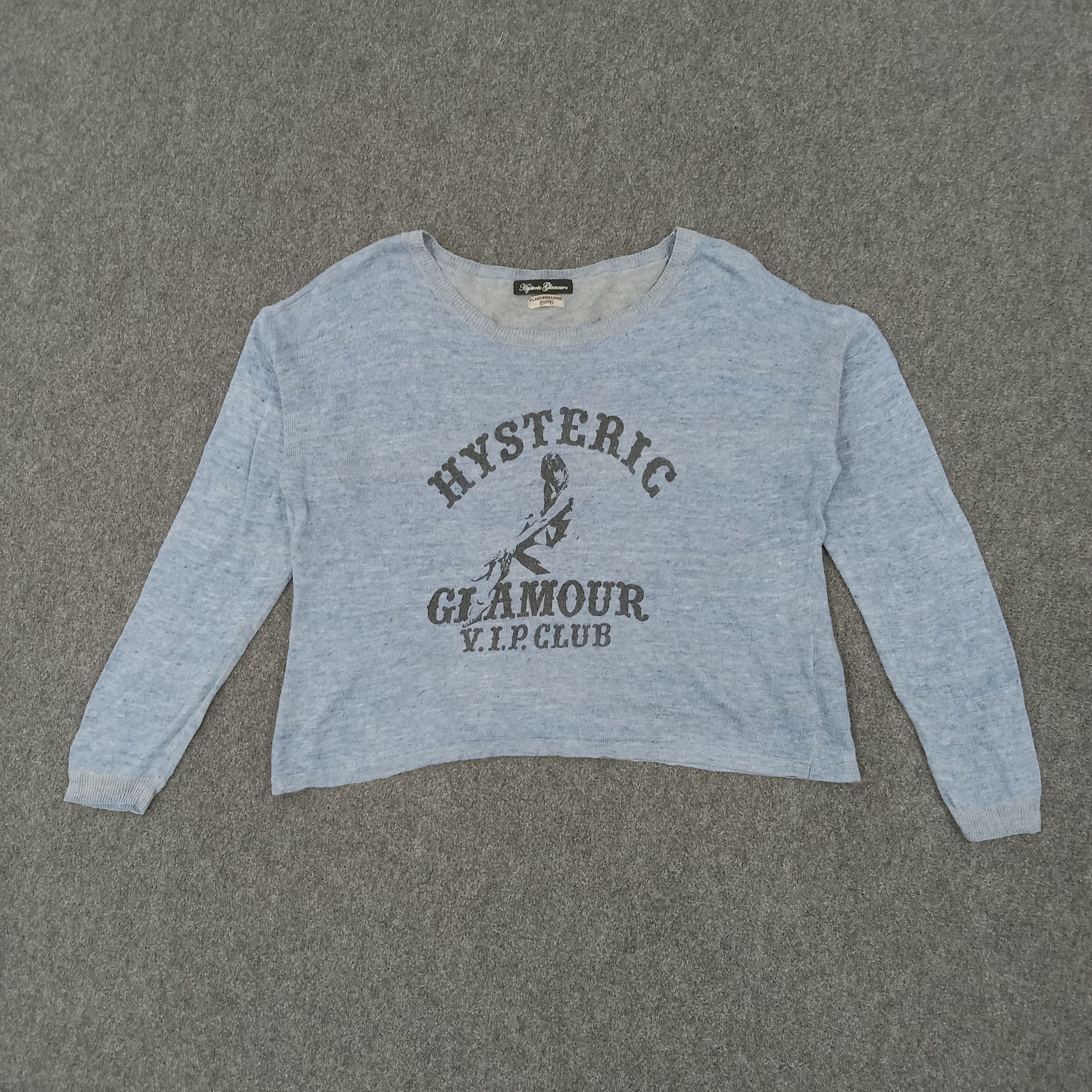 Hysteric Glamour Japanese Brand Long Sleeve Crop Tshirt