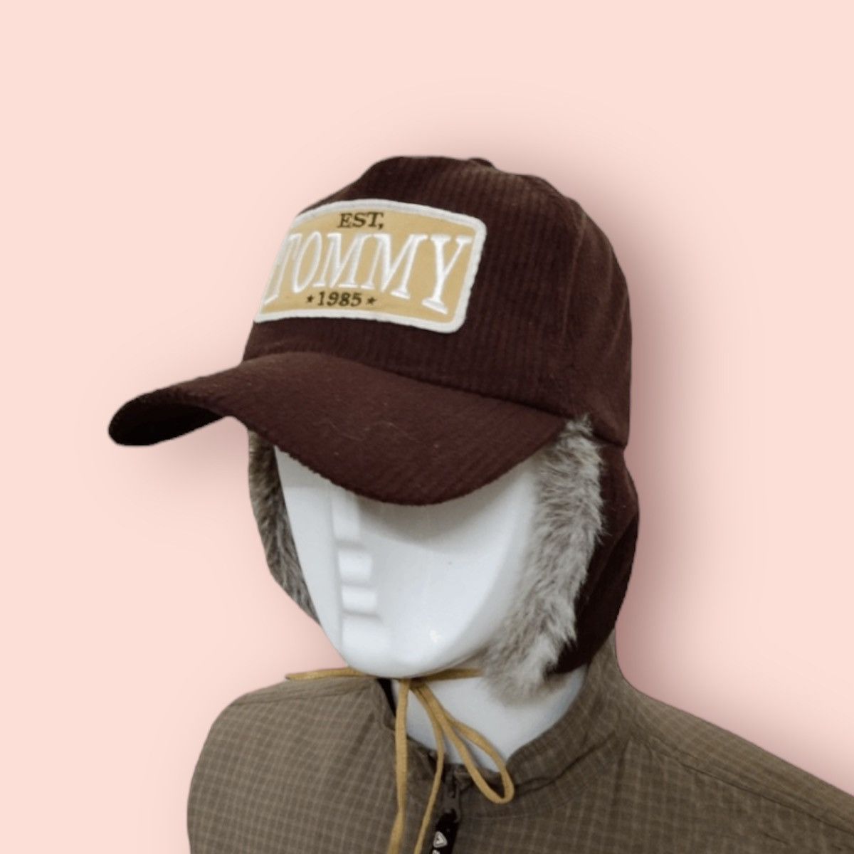 Tommy Hilfiger × Vintage TOMMY GIRL CORDUROY EARFLAP CAP Size ONE SIZE - 1 Thumbnail