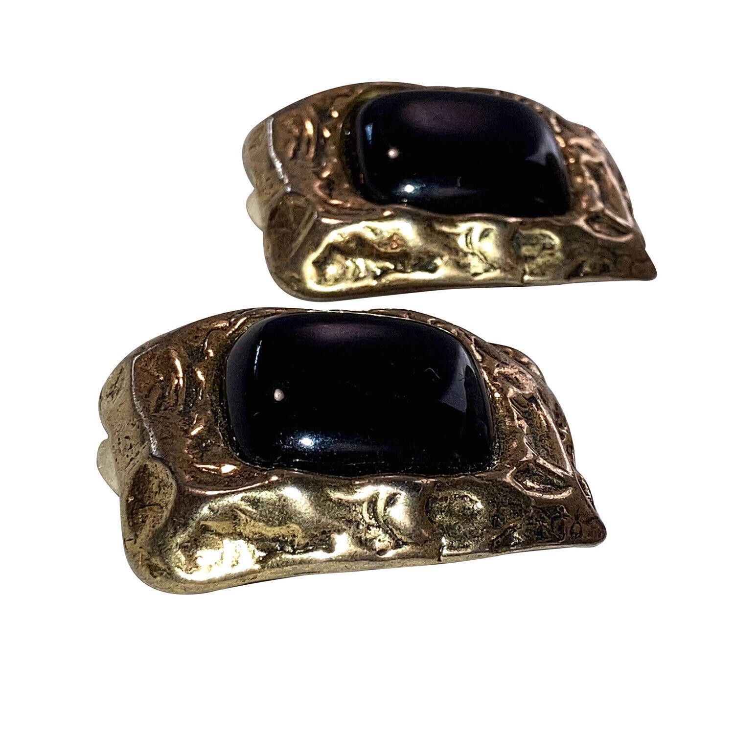 Valentino Valentino Dark Blue Lucite Cast Nugget Rectangular Earrings Size ONE SIZE - 3 Thumbnail