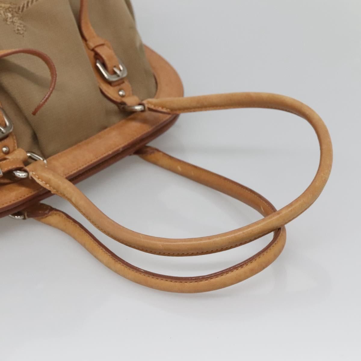 Prada PRADA Tote Bag Canvas Beige Silver Size ONE SIZE - 7 Thumbnail