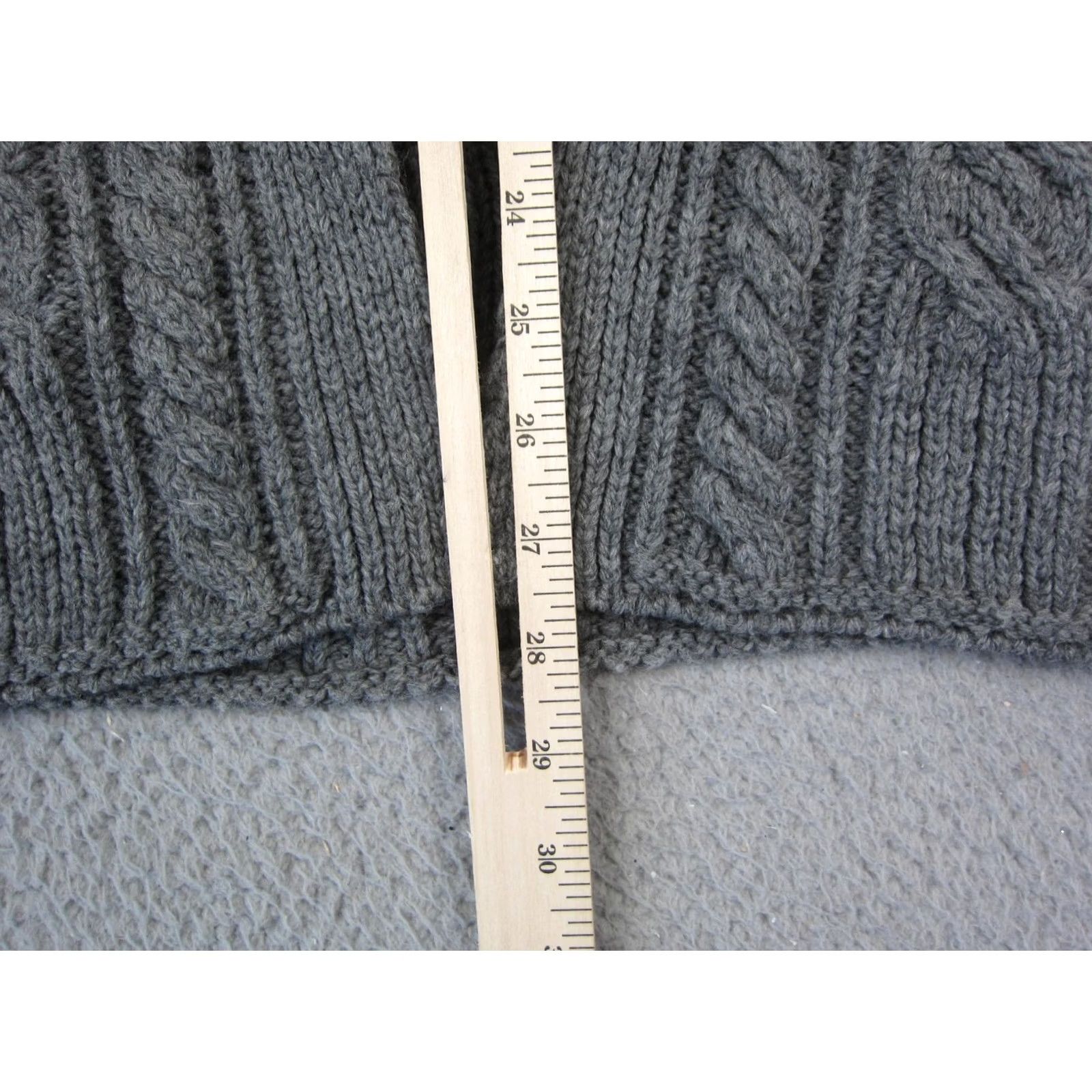 Vintage VINTAGE Carraig Donn Cardigan Womens Medium Gray Merino Wool Open Cable Knit 90s Size M / US 6-8 / IT 42-44 - 7 Thumbnail