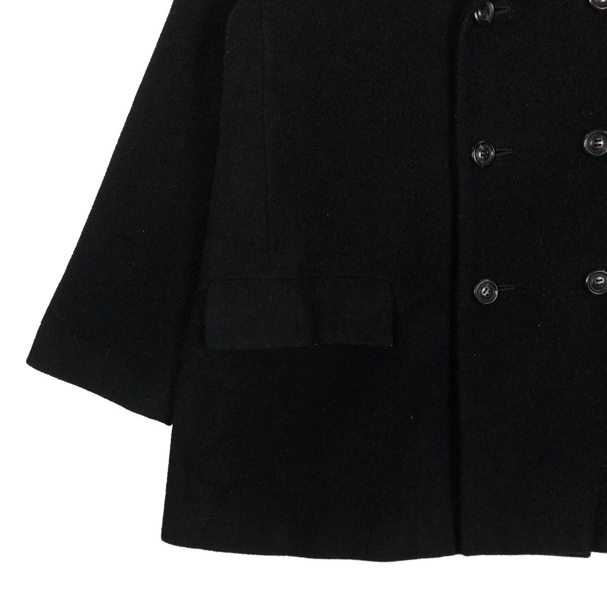 Yohji Yamamoto 🔥RICH BLACK DOUBLE BREAST WOOL JACKET WORK SHOP JAPAN Size US M / EU 48-50 / 2 - 4 Thumbnail