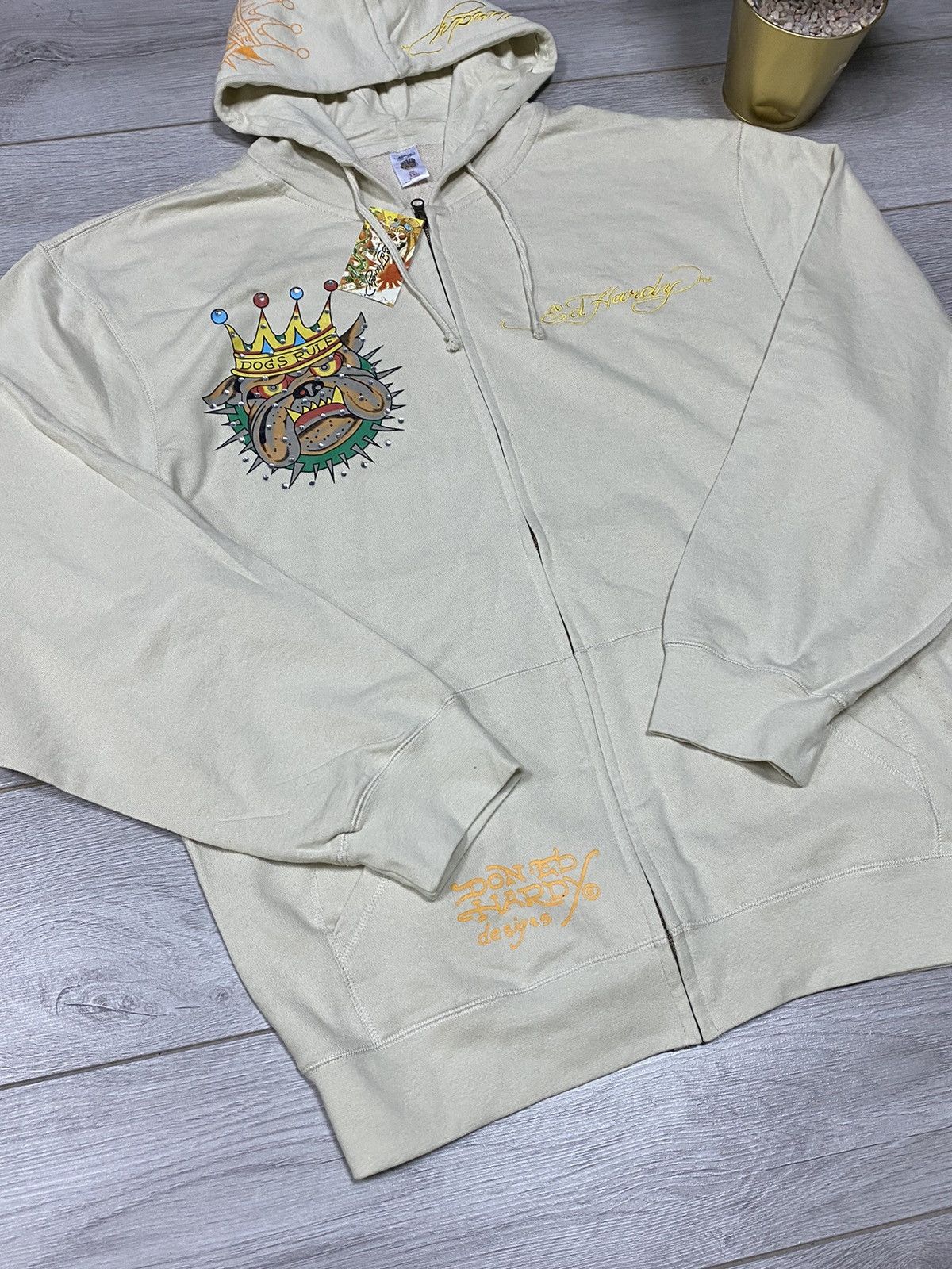 Ed Hardy Ed Hardy 🐶 vintage dogs rule big logo hoodie Size US XXL / EU 58 / 5 - 11 Thumbnail