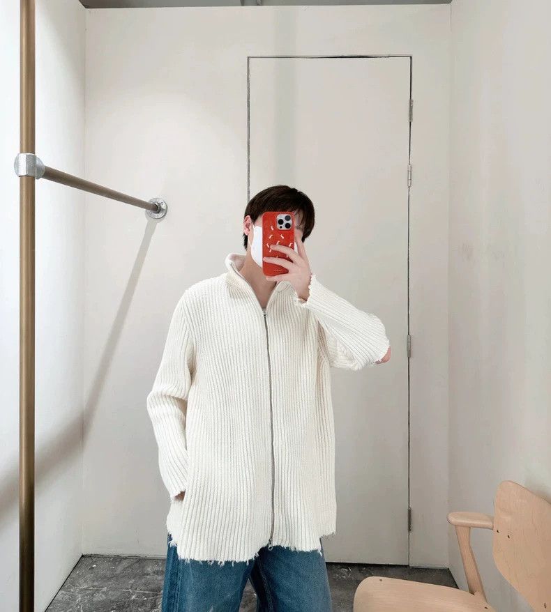 Maison Margiela Maison Margiela White knit sweater 2501-Nextarrow Size US L / EU 52-54 / 3 - 6 Thumbnail