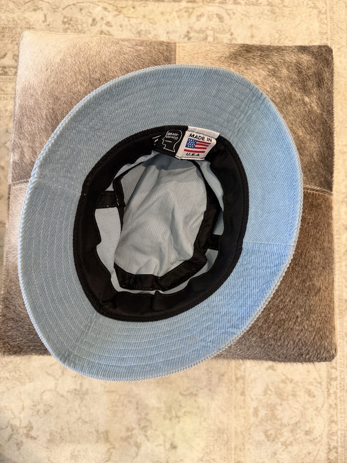 Brain Dead CORDUROY BUCKET HAT - SKY BLUE (SMALL) Size ONE SIZE - 3 Thumbnail