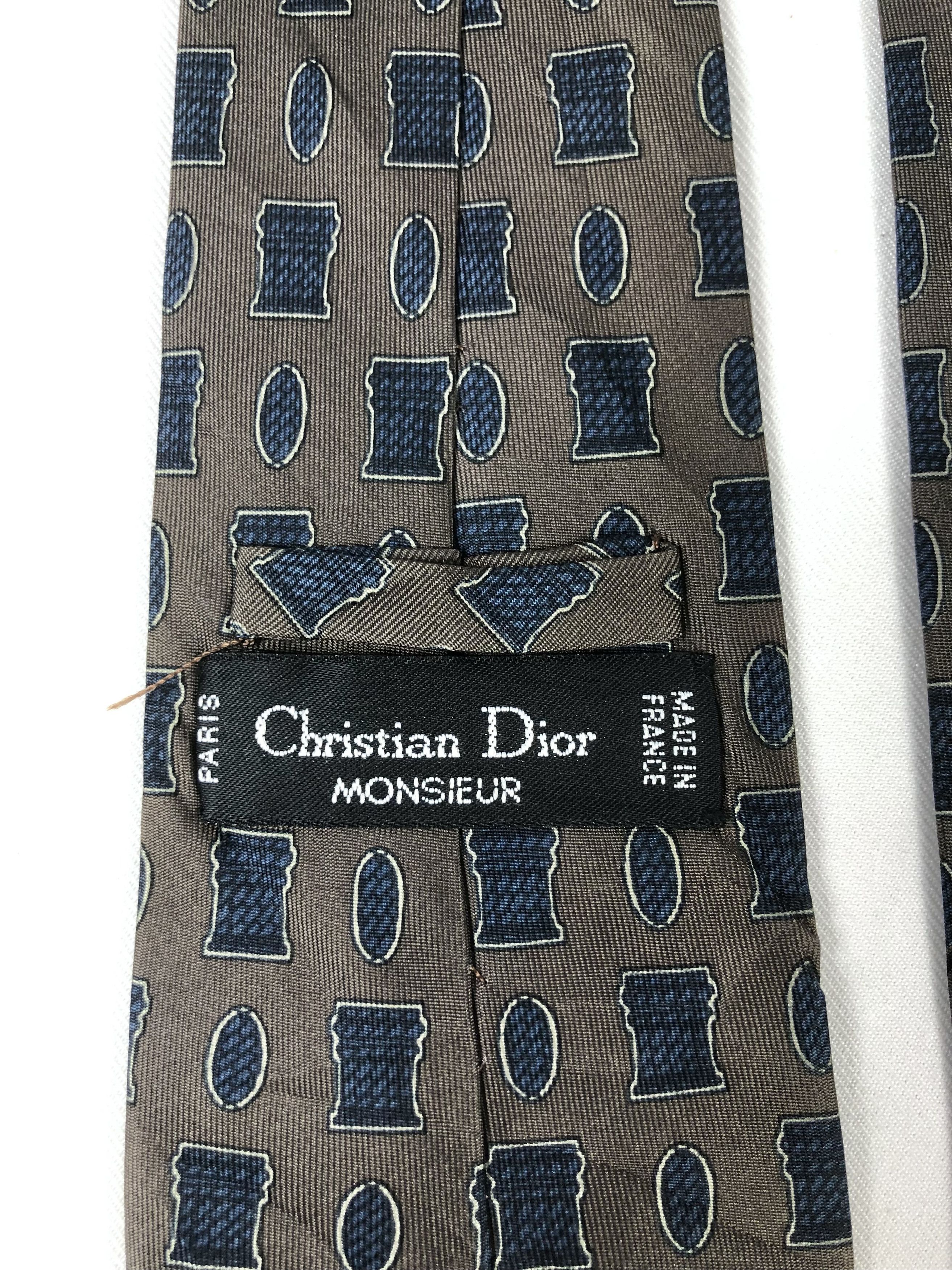 Christian Dior Monsieur Rare Vintage Christian Dior Monsieur Silk Tie Made in France Size ONE SIZE - 8 Thumbnail