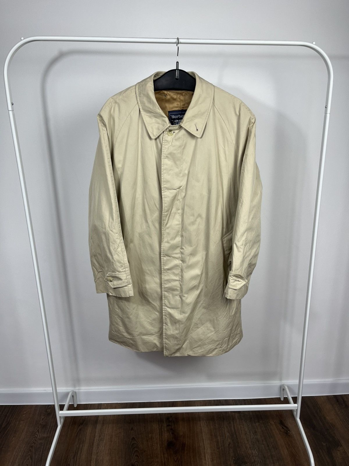 Burberry Burberrys Mens Beige Coat Wool Lined Vintage Trench Size US M / EU 48-50 / 2 - 1 Thumbnail