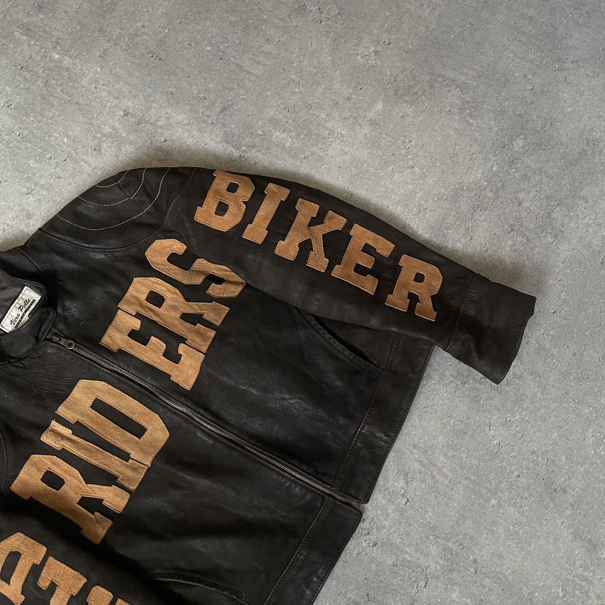 Vintage Vintage Vera Pelle Racing Leather Jacket Pelle Pelle Size US M / EU 48-50 / 2 - 3 Thumbnail