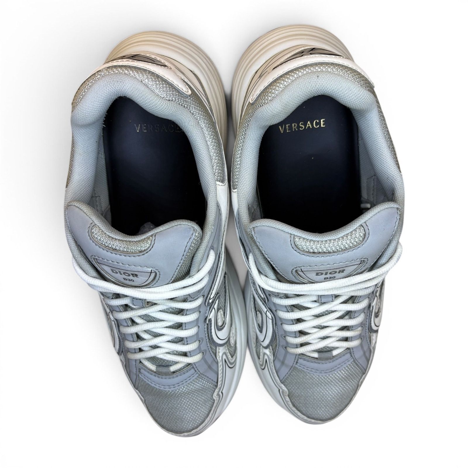 Dior Dior B30 White & Grey Sneakers | Size 44(11US) Size US 11 / EU 44 - 4 Thumbnail