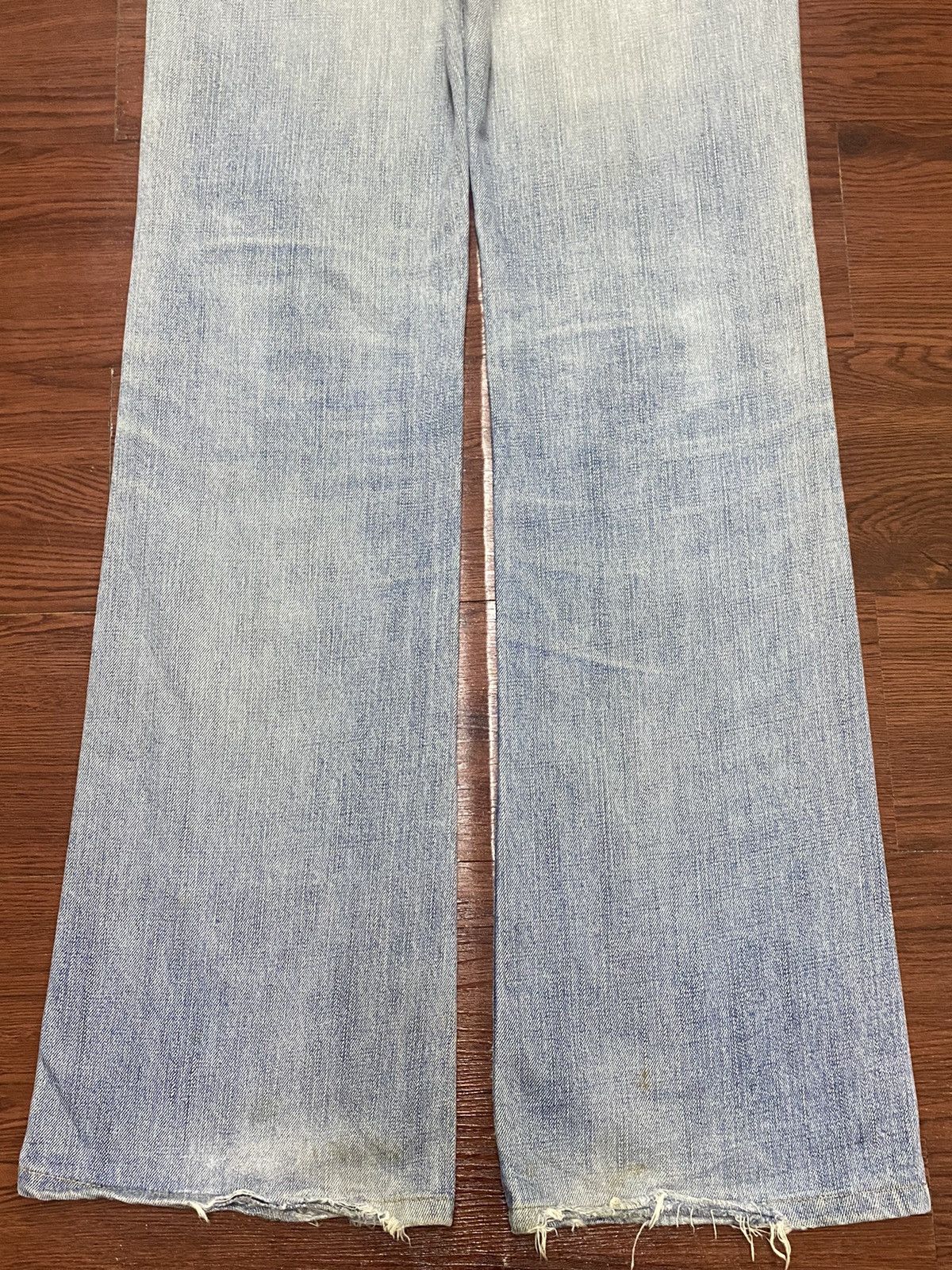 Japanese Brand Vintage Uniqlo Faded Wash Distressed Flare Style Jeans Size US 32 / EU 48 - 6 Thumbnail