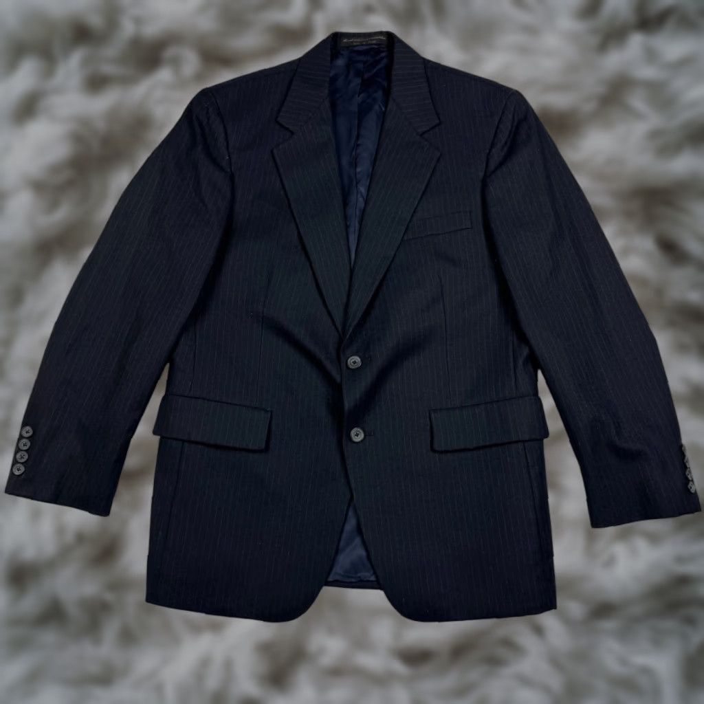 Lord & Taylor VINTAGE LORD & TAYLOR Blazer Jacket Wool 40S Blue 2-Button Single-Breasted Notch Lapel Men’s Sh shirt? Size 40R - 1 Thumbnail