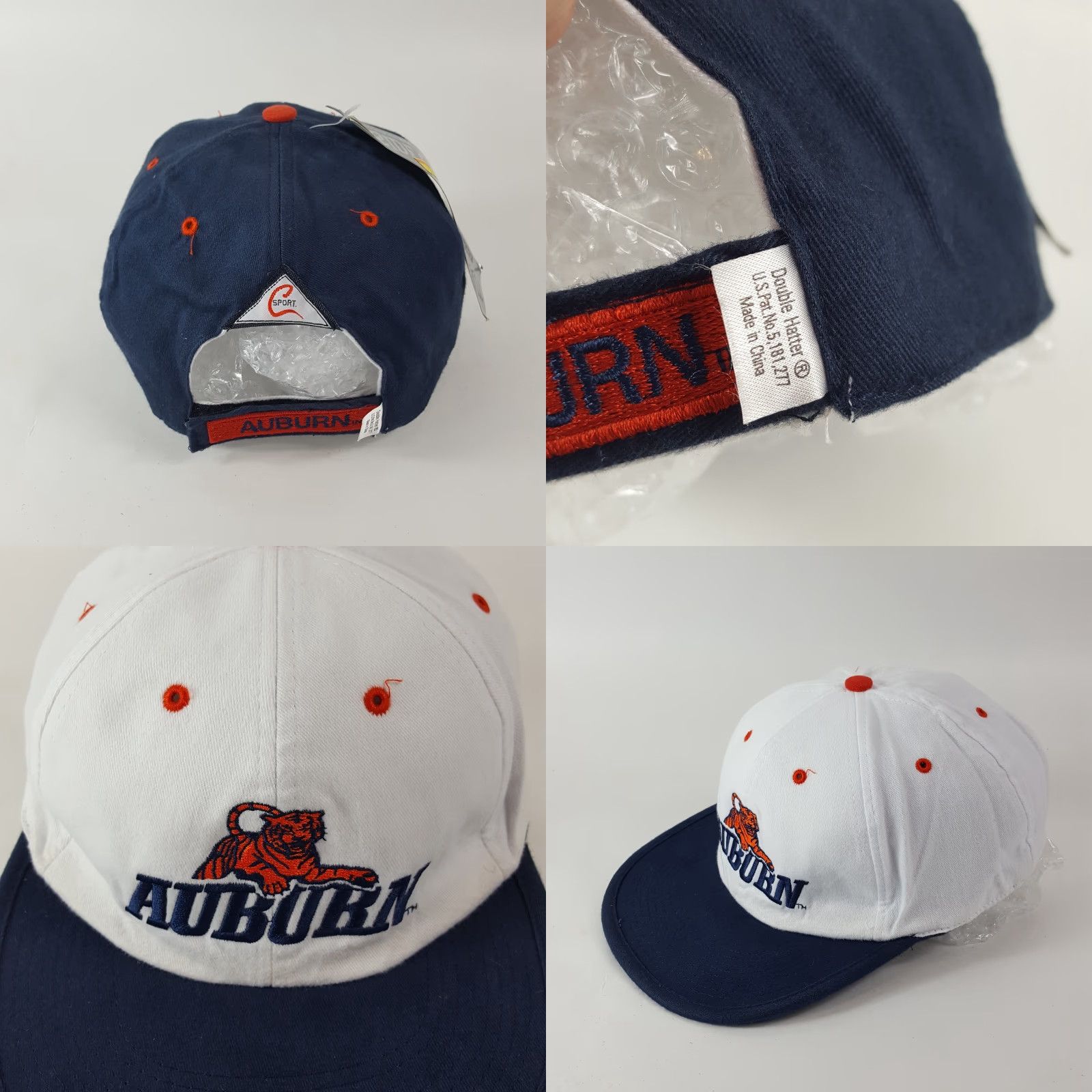 Vintage VINTAGE Auburn Tigers Adjustable Reversible Baseball Cap Hat - Blue - College Sports - 90s - Mens Size ONE SIZE - 8 Thumbnail