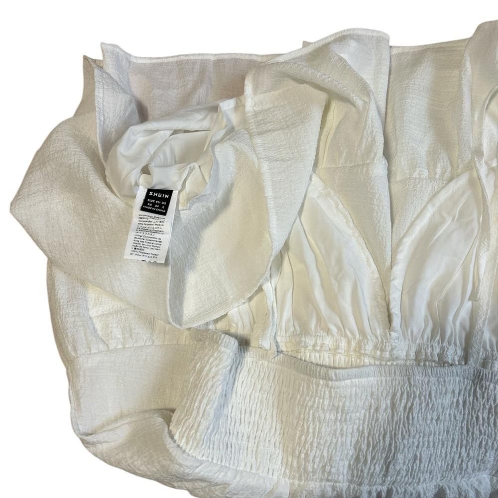 Shein White Summer Dress Size XS / US 0-2 / IT 36-38 - 3 Thumbnail