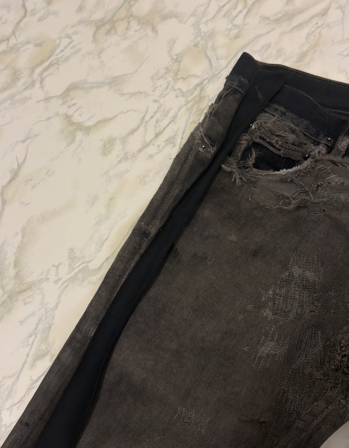 Rick Owens Drkshdw Rick Owens Hogwash Detroit Cut Denim Size US 29 - 5 Thumbnail