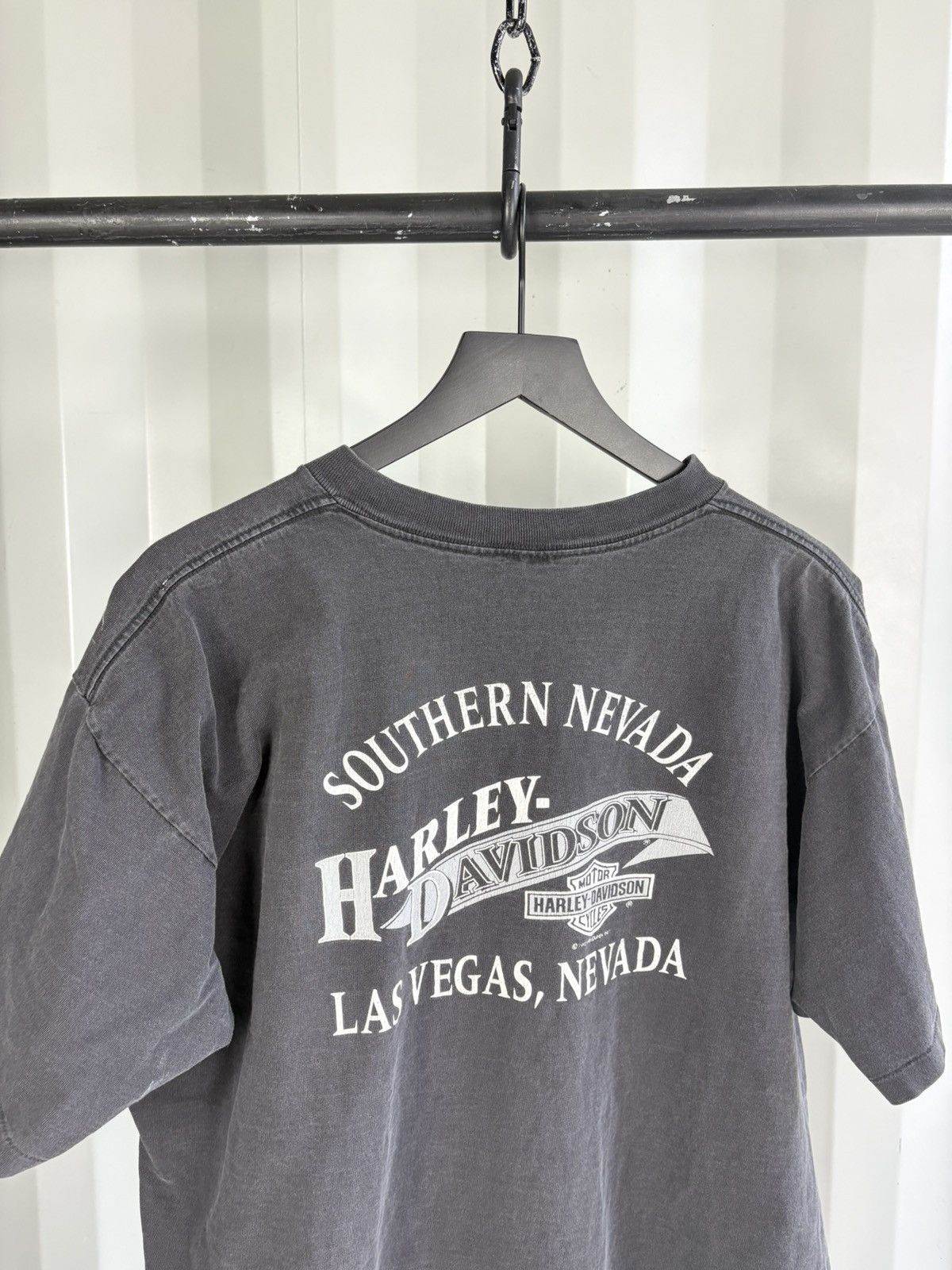 Harley Davidson Las Vegas Sun Faded Shirt Distressed Band Erd grunge Size US XL / EU 56 / 4 - 4 Thumbnail