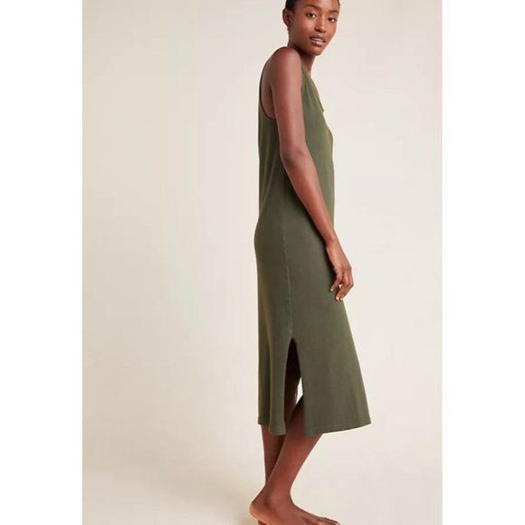 Anthropologie Stateside Ribbed Black Sleeveless Jersey Midi Dress XS Size XS / US 0-2 / IT 36-38 - 7 Thumbnail