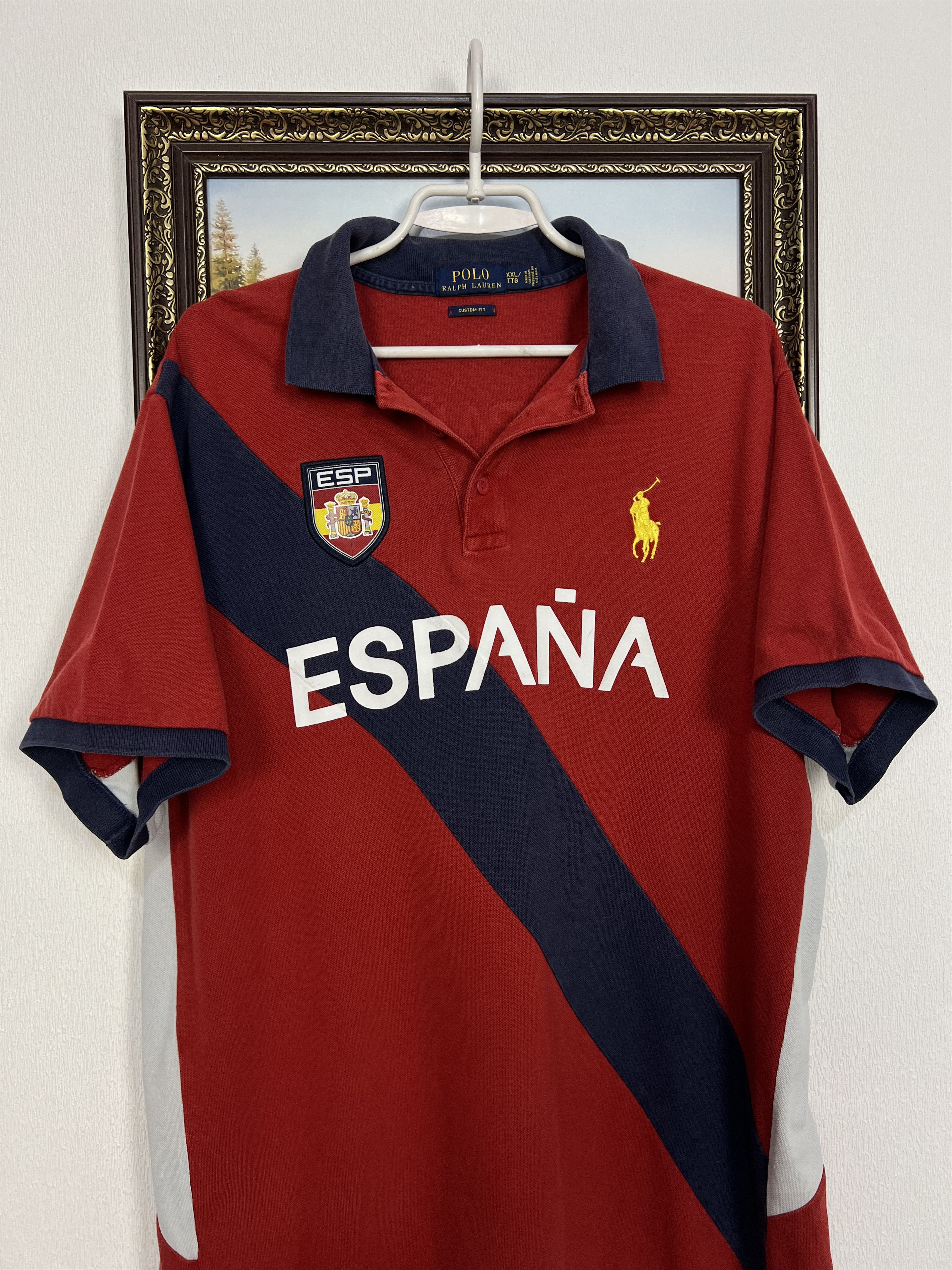 Polo Ralph Lauren Spain Espana Big Pony Rare Chief Keef Blue Shirt Jersey Size US XXL / EU 58 / 5 - 2 Thumbnail