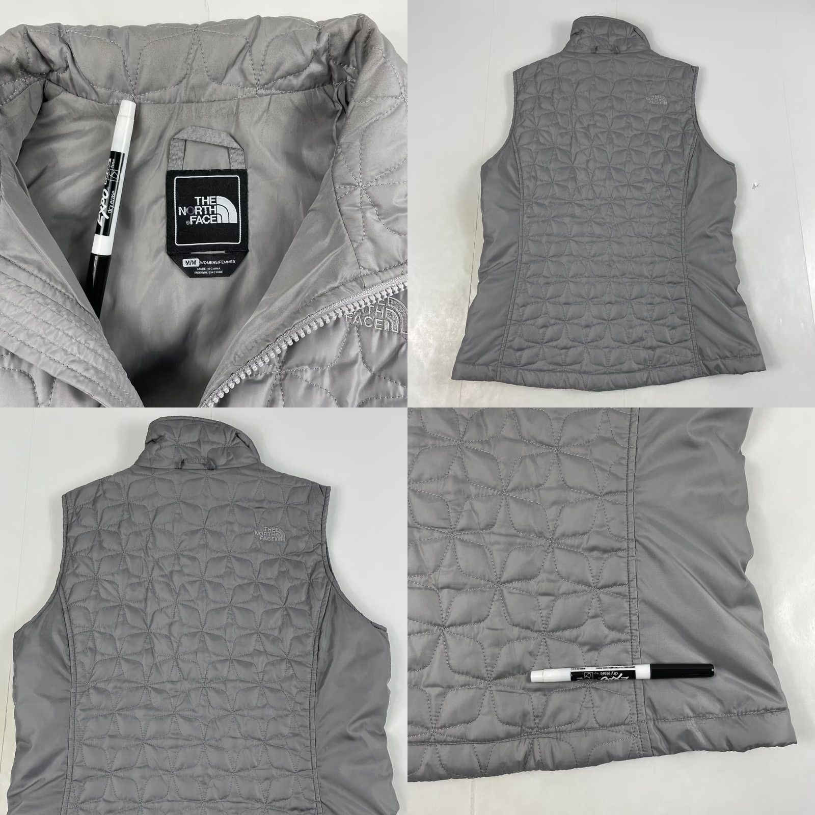 The North Face The North Face Vest Women Medium Gray Thermoball Puffer Full Zip Trekking Skiing Size M / US 6-8 / IT 42-44 - 8 Thumbnail