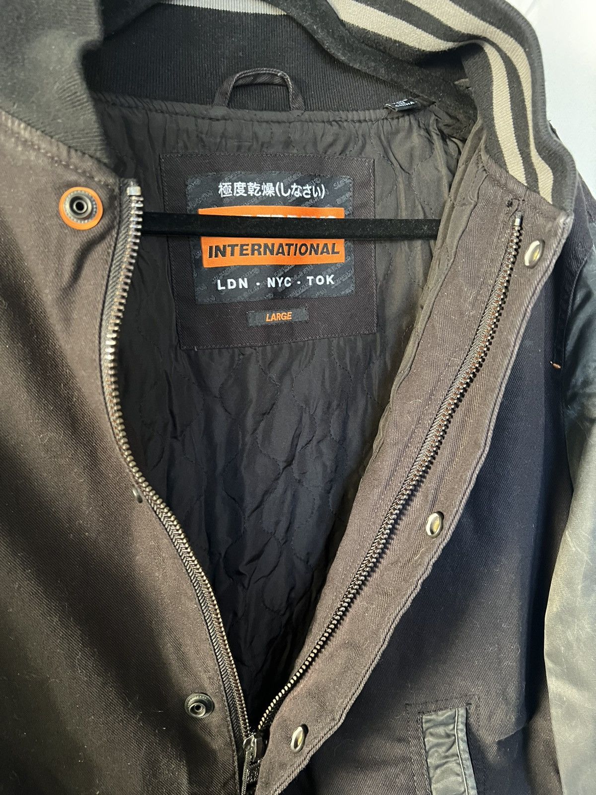 Superdry Superdry Pigment Denim Mix Bomber Jacket Size US L / EU 52-54 / 3 - 2 Thumbnail