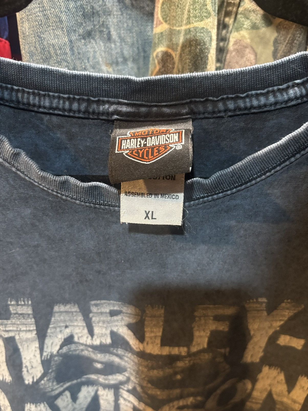 Harley Davidson Harley Davidson Blue Sleeveless Tee Size US XL / EU 56 / 4 - 5 Thumbnail