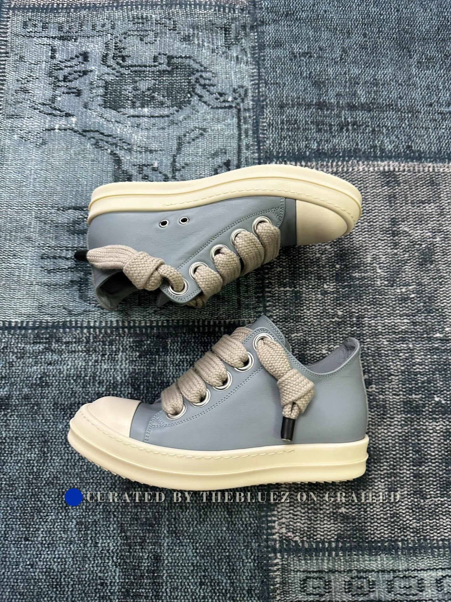 Rick Owens Rick Owens Low-Top Haze Blue Sneakers Size US 7 / IT 37 - 1 Thumbnail