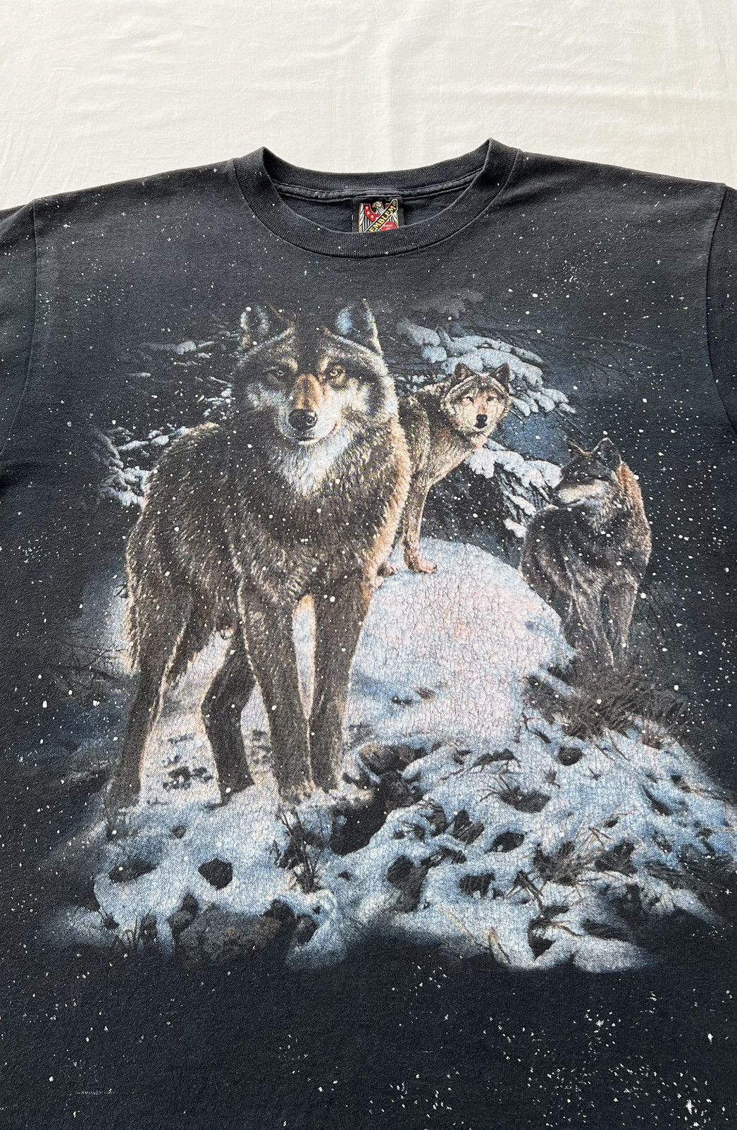 Harley Davidson Vintage 90s 3D Emblem Harley Davidson Wolf AOP T-shirt Size US L / EU 52-54 / 3 - 5 Thumbnail