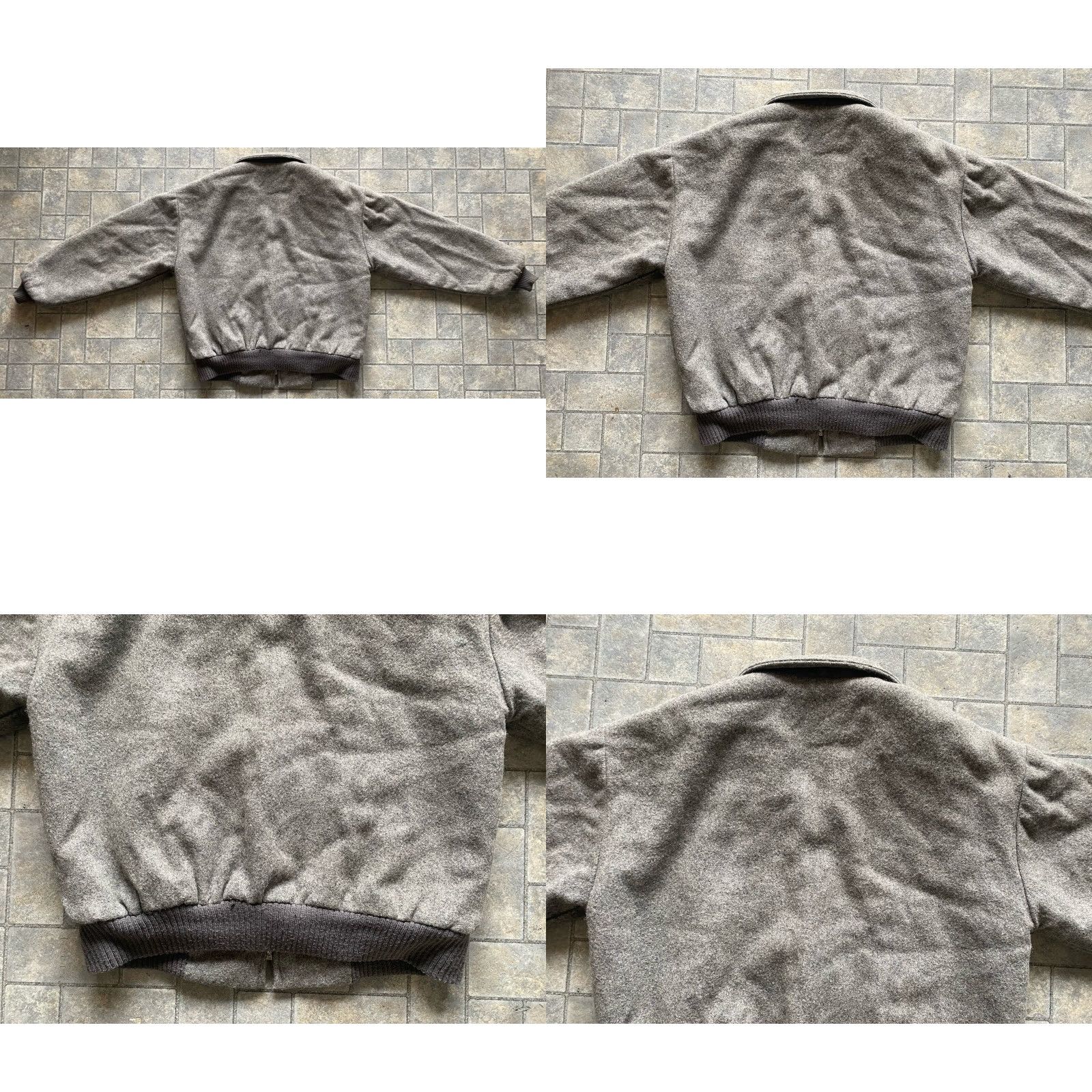 Vintage VINTAGE Manhattan MENS LG Gray Wool Bomber Jacket Coat USA Made Coat Size US L / EU 52-54 / 3 - 9 Thumbnail