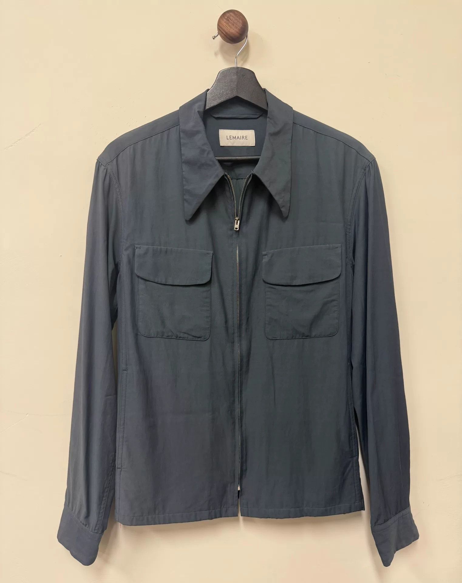 Lemaire Lemaire 20SS Lake Blue Scissor Collar Jacket Size US S / EU 44-46 / 1 - 1 Thumbnail
