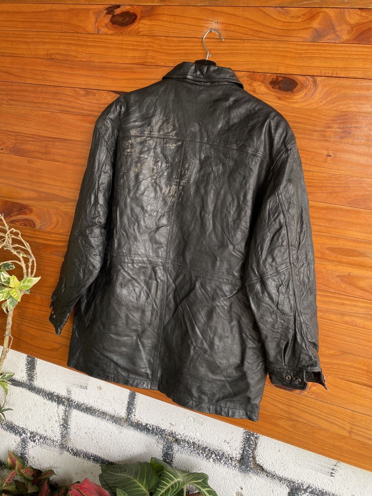 Japanese Brand Vintage Crocodile Leather Jacket Black Genuine Leather Coat Size US L / EU 52-54 / 3 - 12 Thumbnail