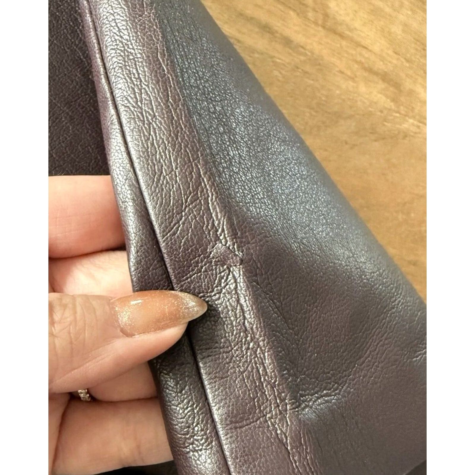 Vintage Wilfred Burgundy Faux Leather Pants Women’s 4 High-Waisted 27x29 Flat Front Zipper Pocket 90s Punk Grunge 29" Inseam Womens Size 27" / US 4 / IT 40 - 6 Thumbnail