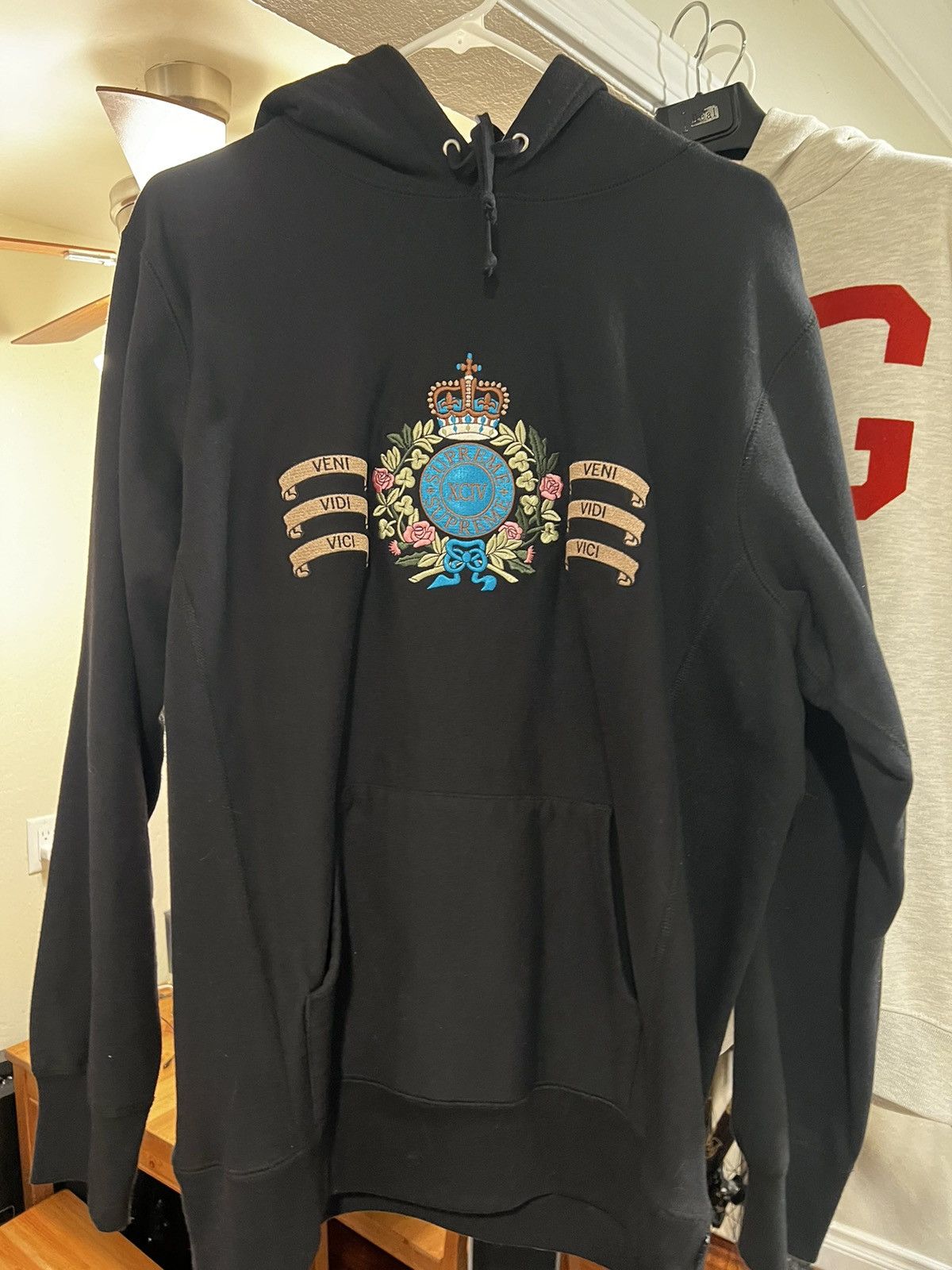 Supreme store crest hoodie