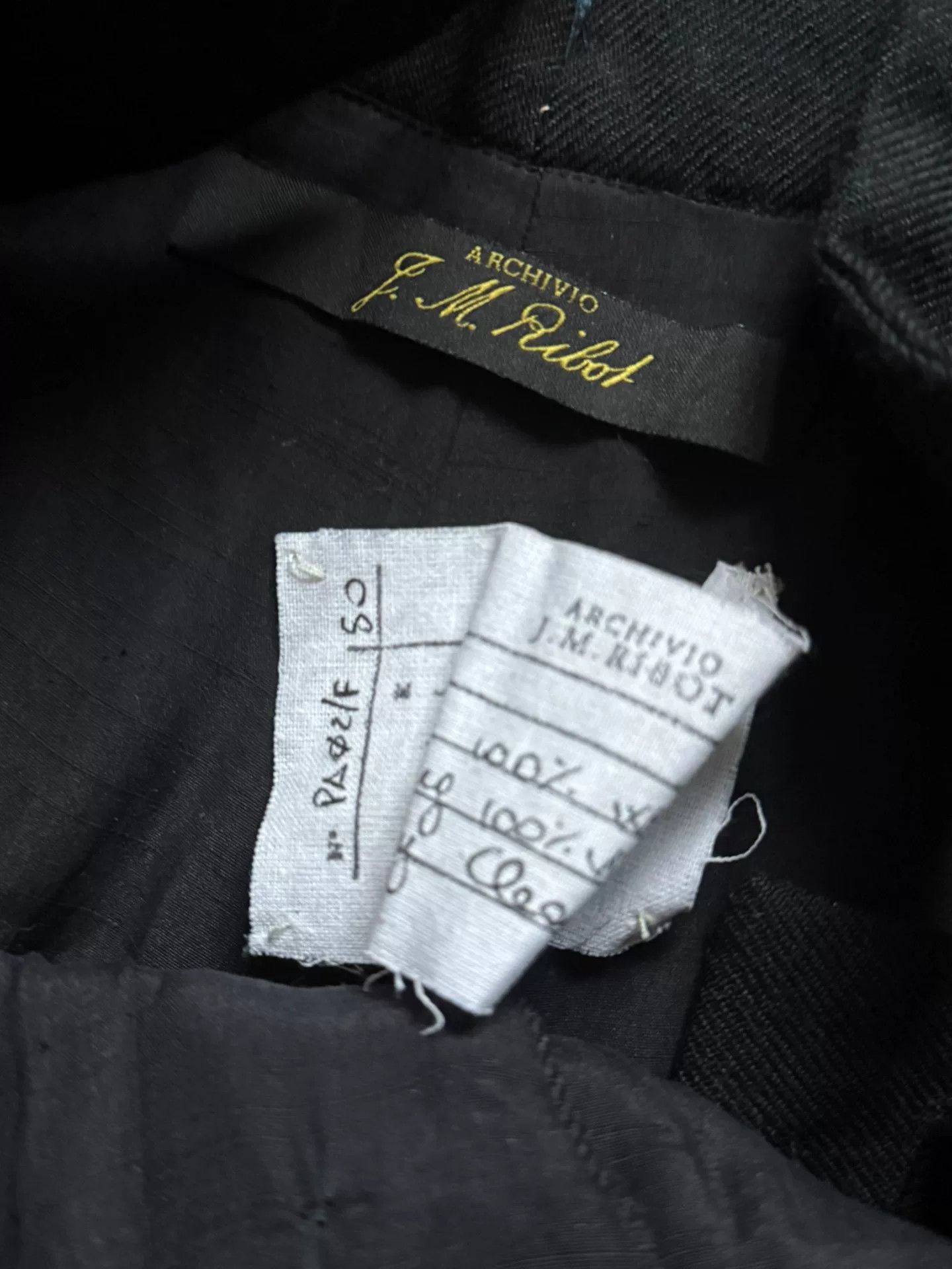 Archivio J.M. Ribot Archivio J.M Robit 1930 Wool Wide-Leg Suspender Pants Size US 43 - 5 Thumbnail