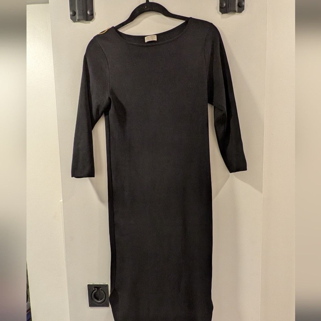 Brunello Cucinelli Brunello Cuccilini Elegant Black Dress Size XS / US 0-2 / IT 36-38 - 2 Thumbnail