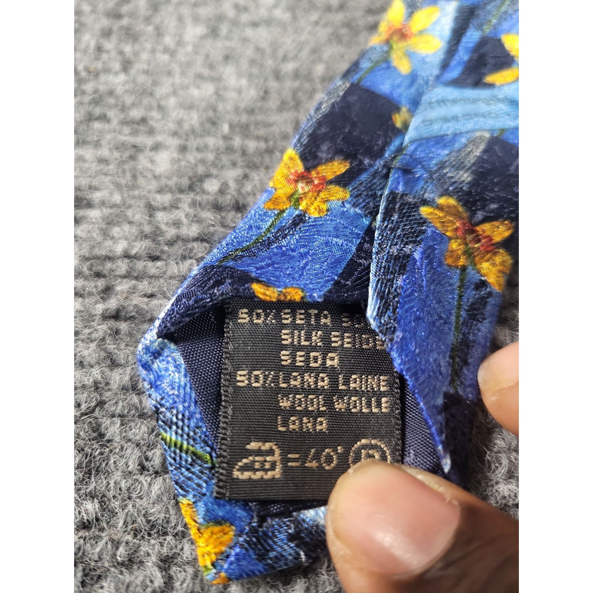 Ermenegildo Zegna Ermenegildo Zegna Floral Neck Tie Multicolor Geometric Print Size ONE SIZE - 4 Thumbnail